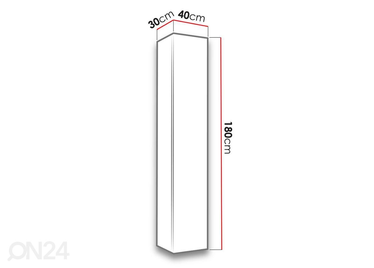 Kaappi Figo 40 cm kuvasuurennos mitat