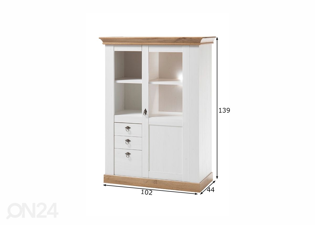 Kaappi Landhaus 102 cm kuvasuurennos mitat