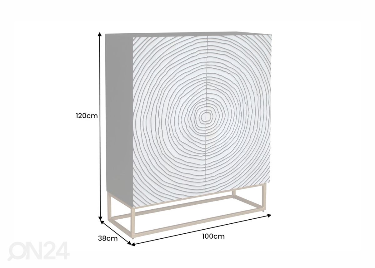 Kaappi Zen 100 cm kuvasuurennos mitat