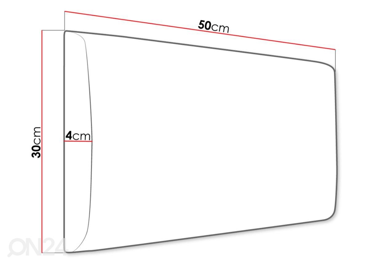 Kangasverhoiltu seinäpaneeli 50x30 cm kuvasuurennos mitat