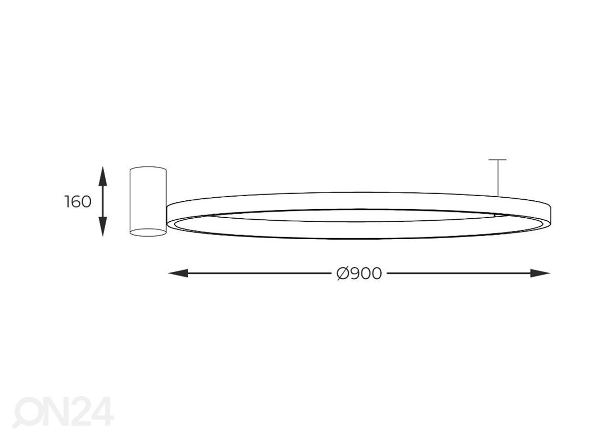 Kattovalaisin Horik Ø 90 cm kuvasuurennos mitat