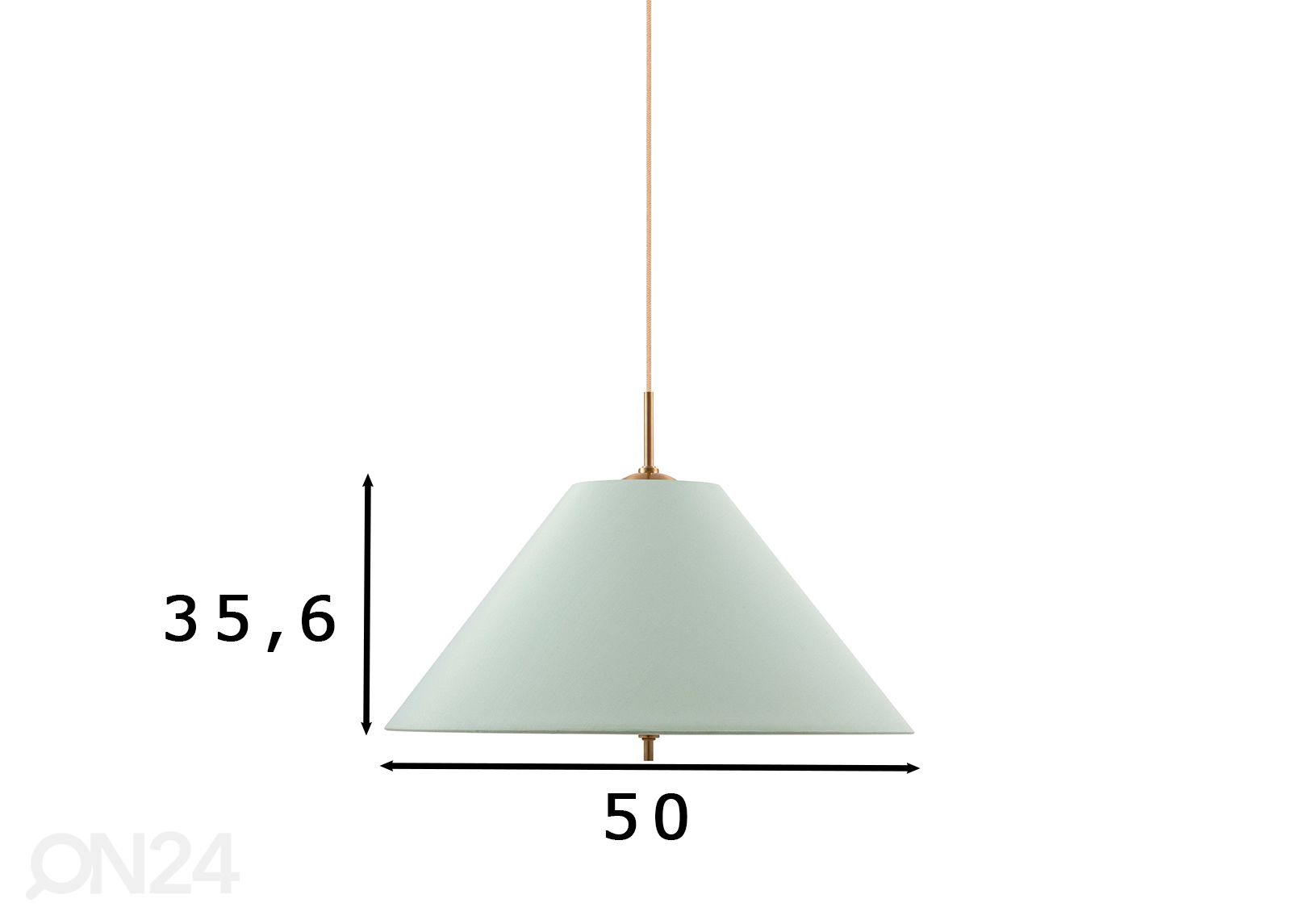 Kattovalaisin Iris 50, vihreä kuvasuurennos mitat