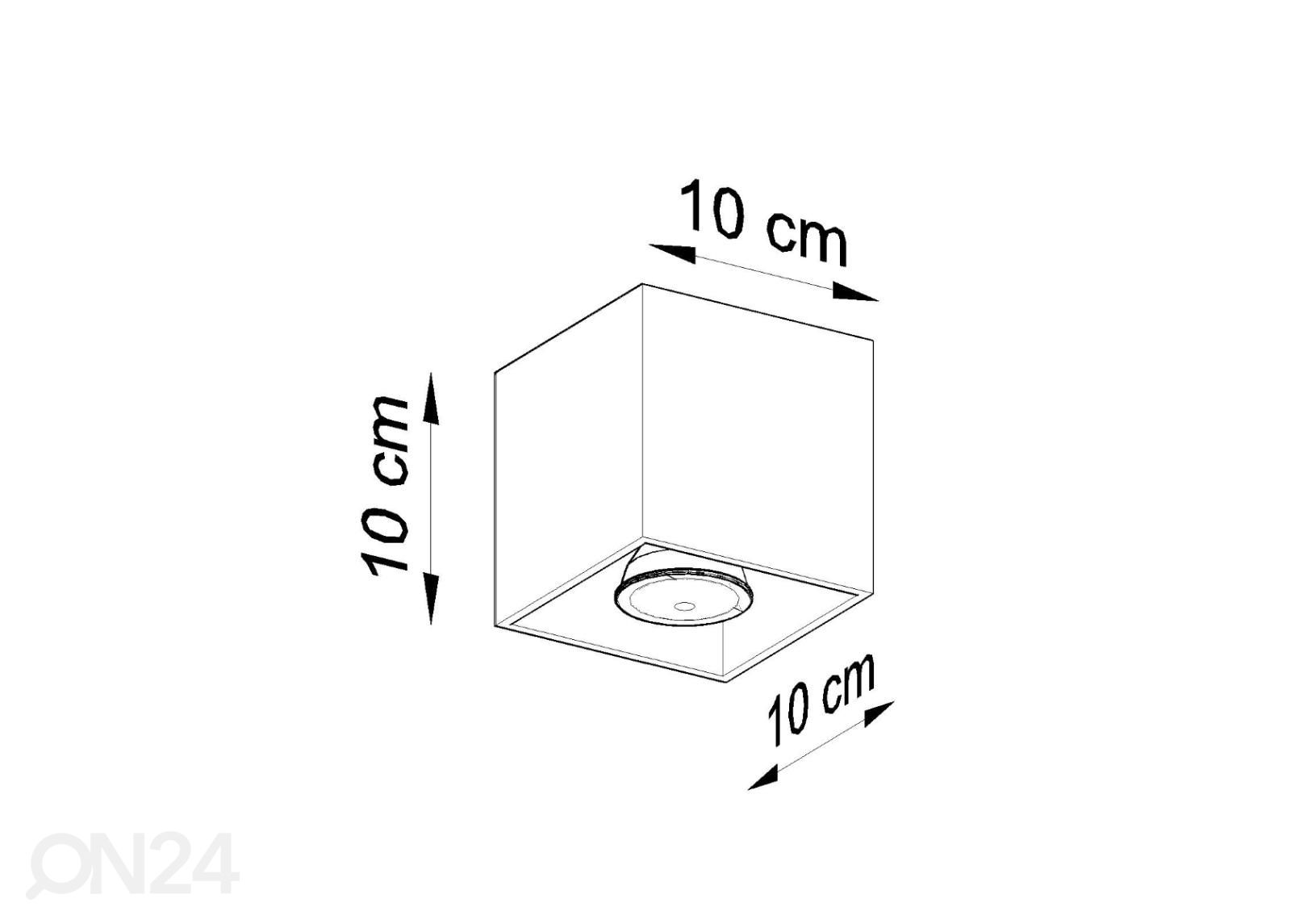 Kattovalaisin Quad 1, harmaa kuvasuurennos mitat