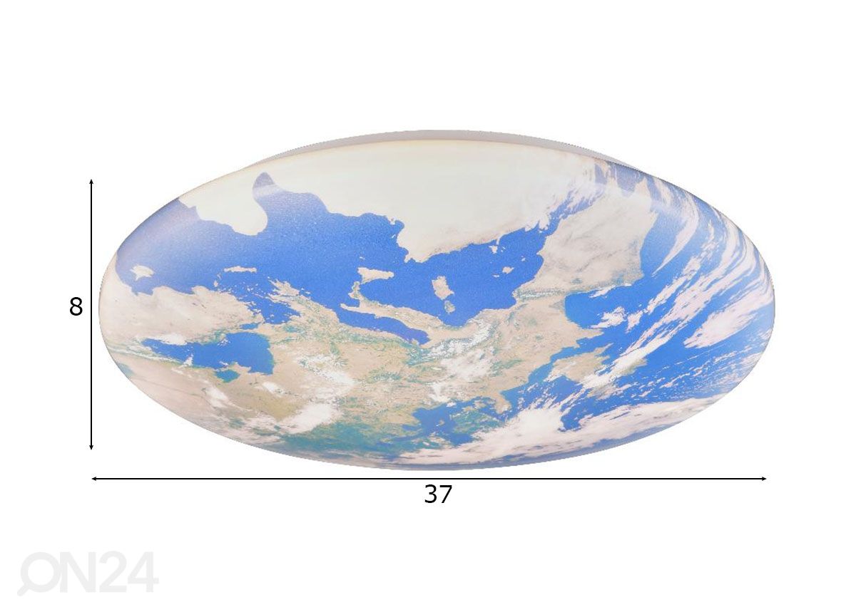 Kattovalaisin Terra kuvasuurennos mitat