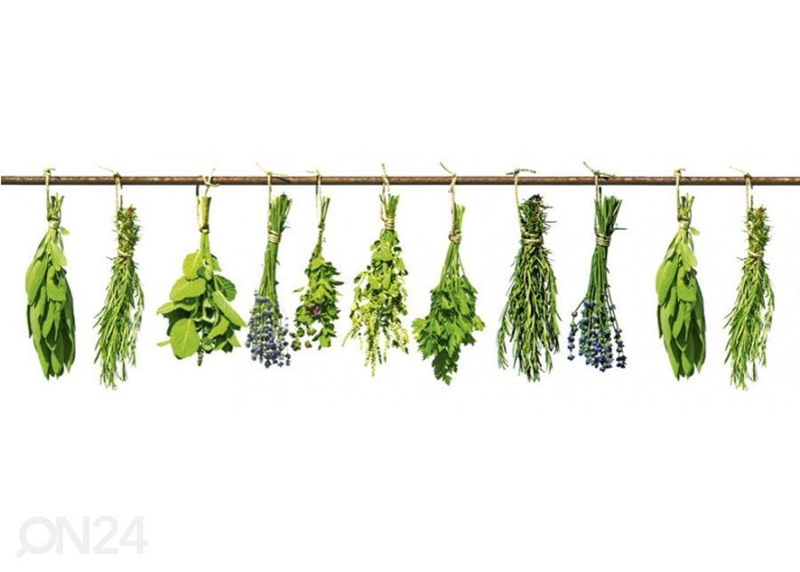 Keittiön välitila Herbs 260x60 cm kuvasuurennos