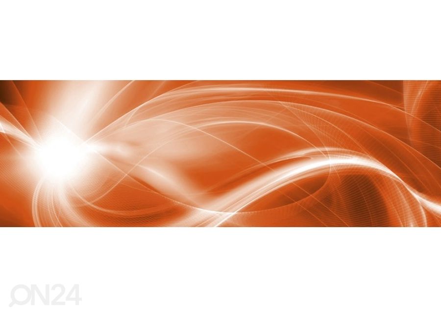 Keittiön välitila Orange abstract 180x60 cm kuvasuurennos