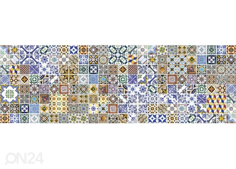 Keittiön välitila Portugal tiles 180x60 cm kuvasuurennos