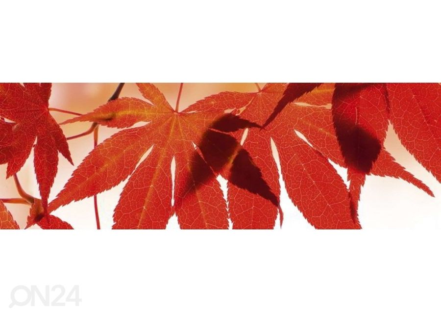 Keittiön välitila Red leaves 180x60 cm kuvasuurennos