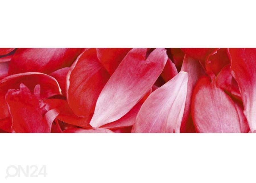 Keittiön välitila Red petals 180x60 cm kuvasuurennos