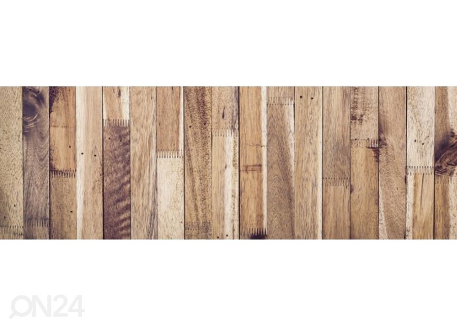Keittiön välitila Timber wall 180x60 cm kuvasuurennos