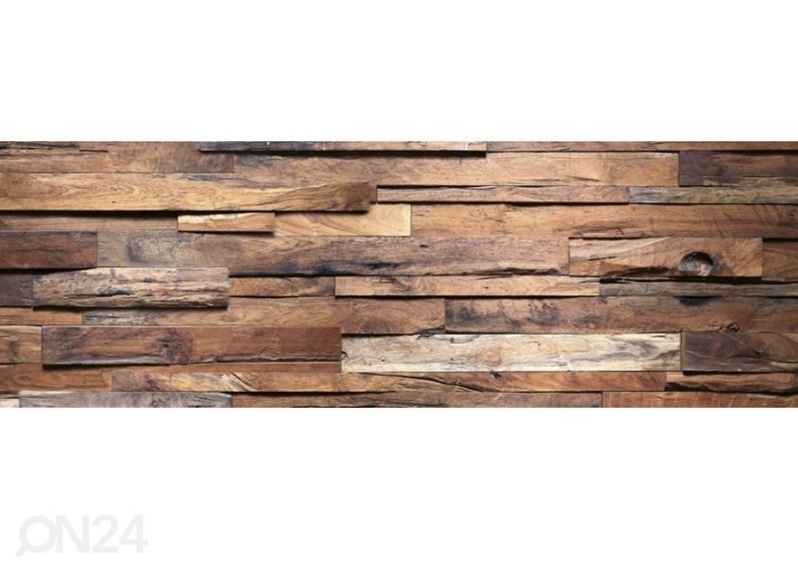 Keittiön välitila Wooden wall 260x60 cm kuvasuurennos