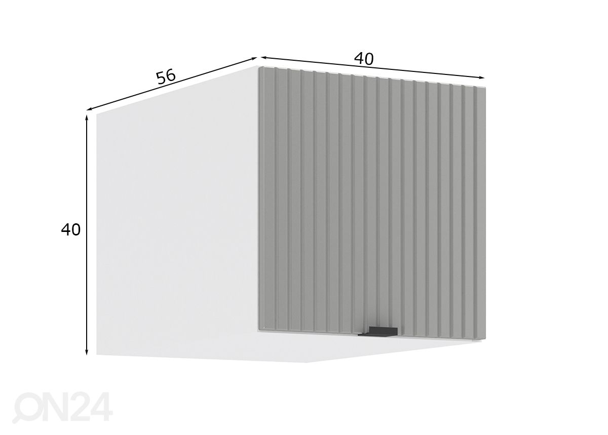 Keittiön yläkaappi Lissone 40 cm kuvasuurennos mitat