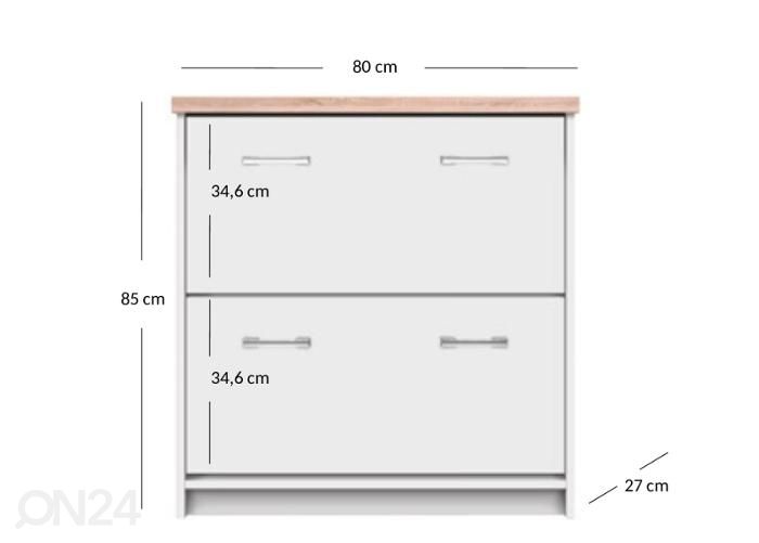 Kenkäkaappi Top mix 80 cm kuvasuurennos mitat