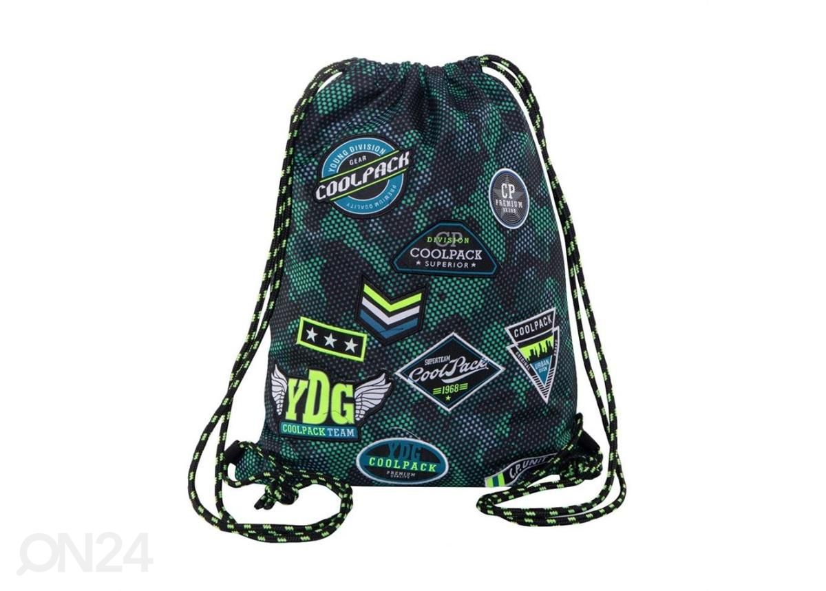 Kenkäpussi CoolPack Sprint roheline 42x35 cm kuvasuurennos