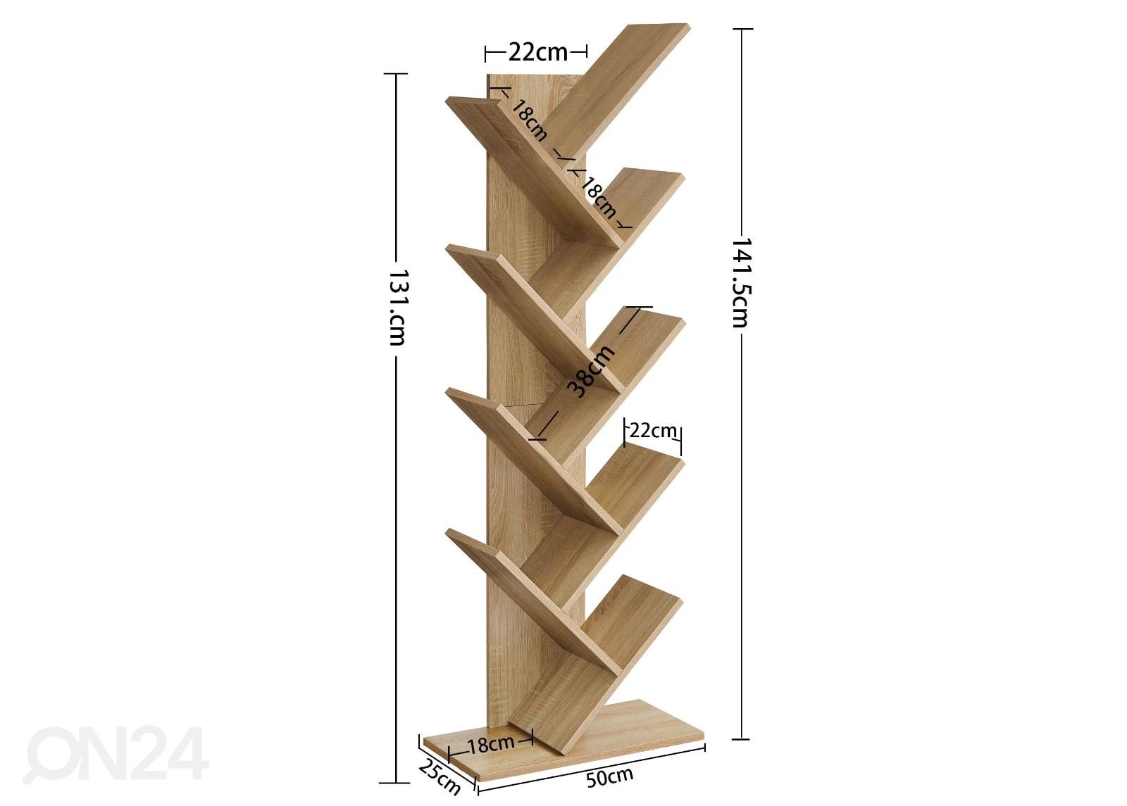 Kirjahylly 141,5 cm kuvasuurennos mitat