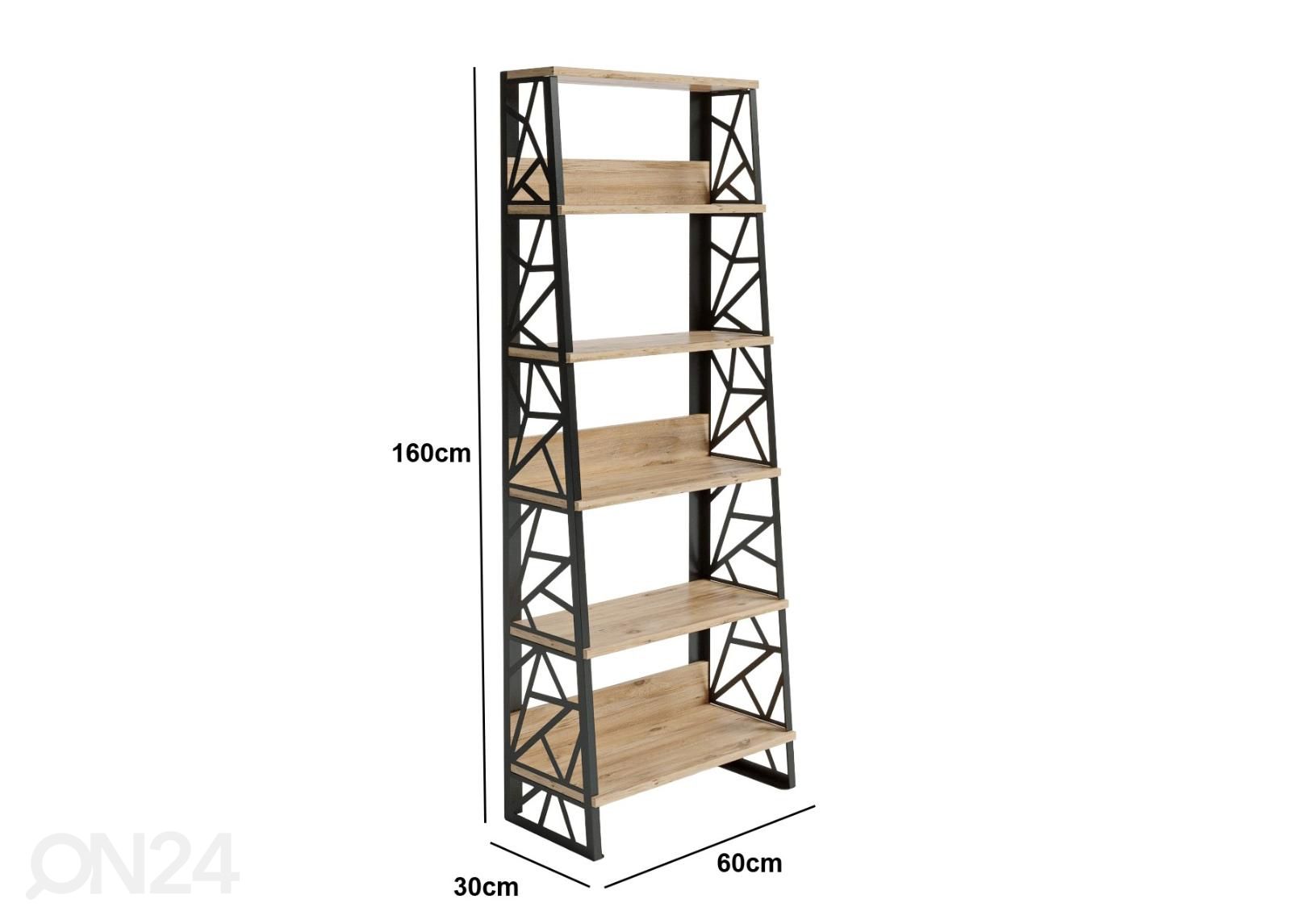 Kirjahylly Fura 60 cm kuvasuurennos mitat