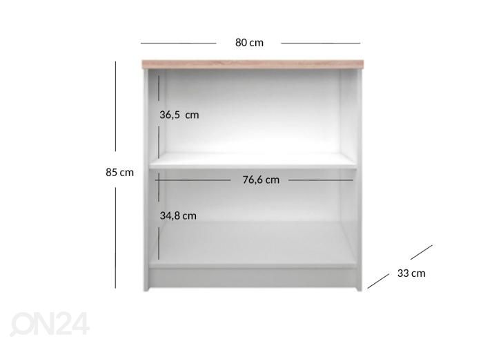 Kirjahylly Top mix 80 cm kuvasuurennos mitat