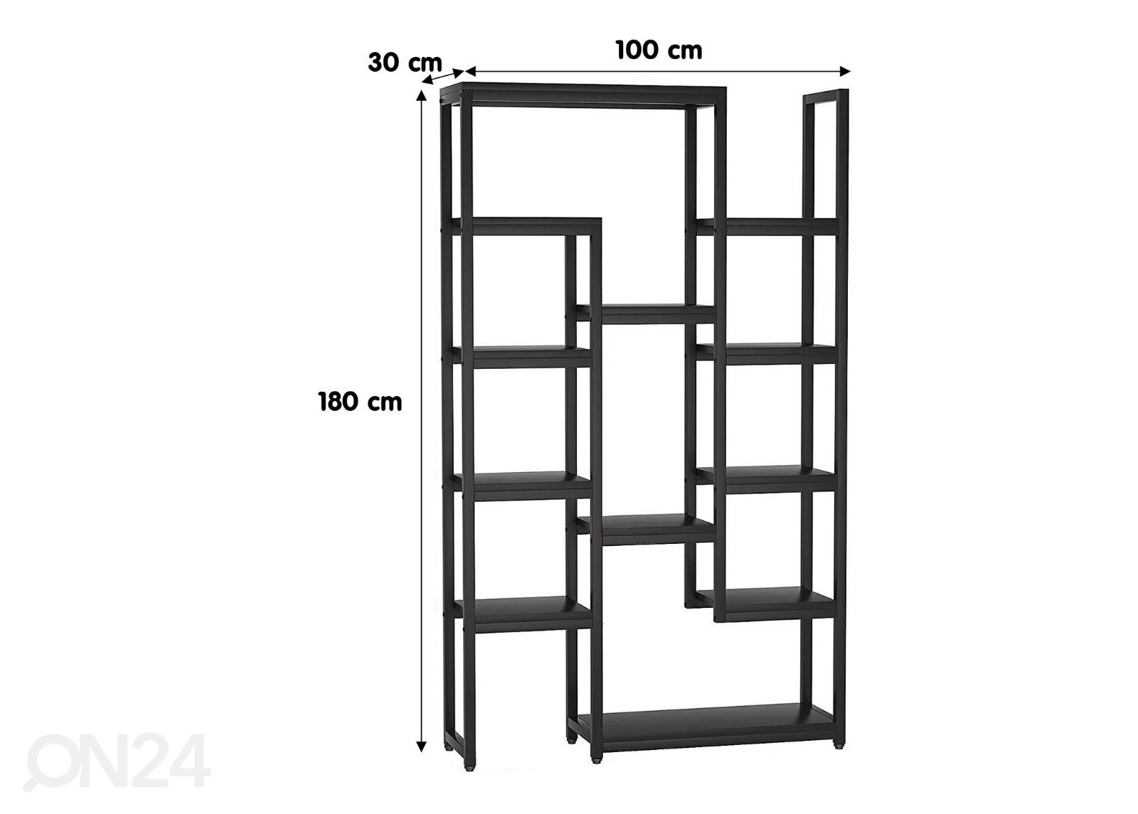 Kirjahylly Zoe 100 cm kuvasuurennos mitat