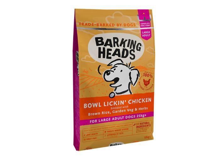 Koiran kuivaruoka Barking Heads Bowl lickin chicken suurikokoiselle rodulle 12 kg kuvasuurennos