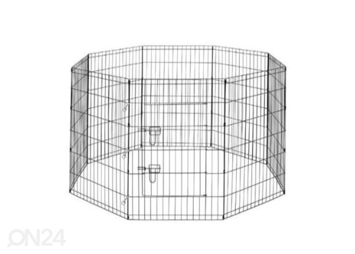 Koiran metallinen piha-aitaus dog park 8 paneelia 61x91 cm kuvasuurennos