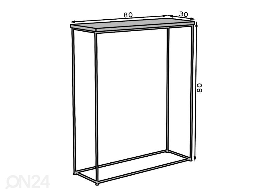 Konsolipöytä Malbo 30x80 cm kuvasuurennos mitat