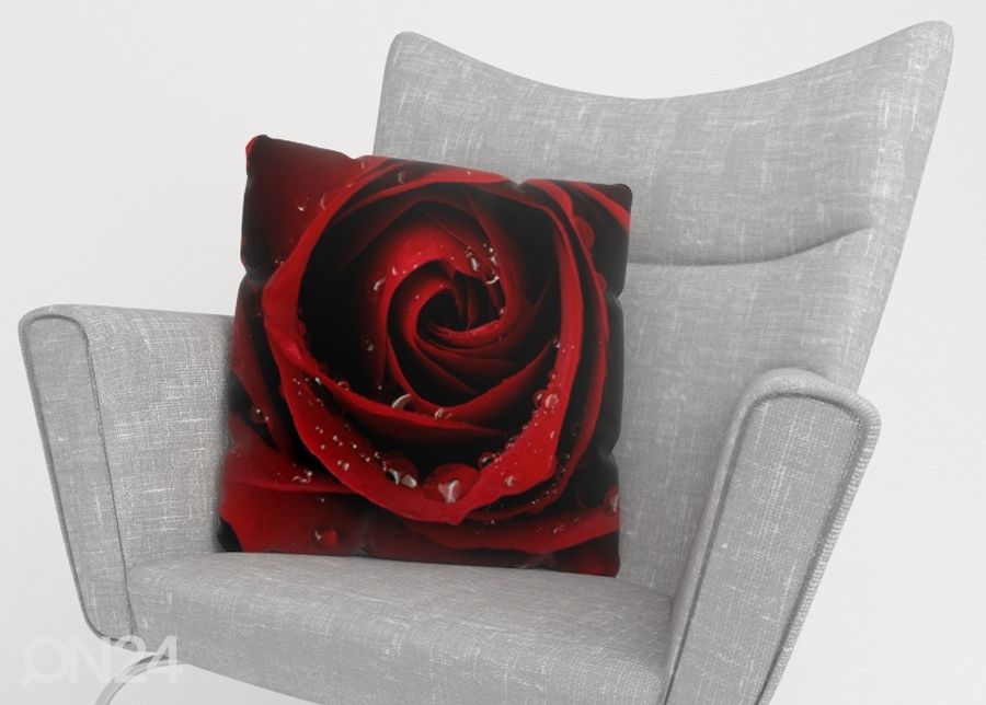 Koristetyynyliina Red Rose 40x40 cm kuvasuurennos