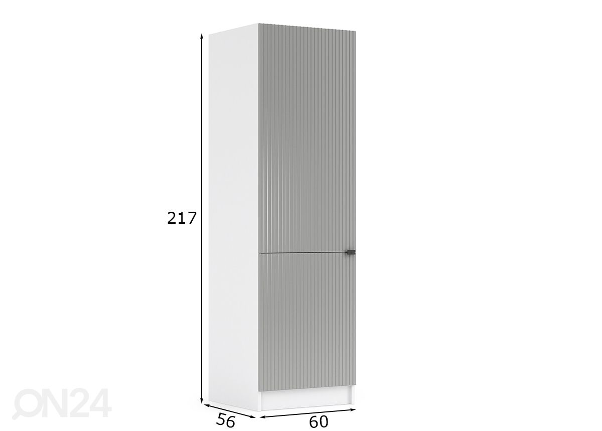 Korkea keittiökaappi Lissone 60 cm kuvasuurennos mitat