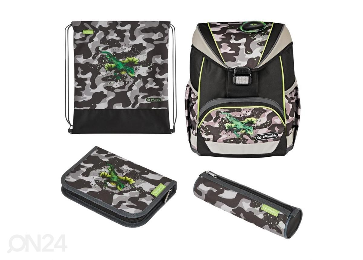 Koululaukku Herlitz Ultralight Plus Camo Dragon 15 L kuvasuurennos