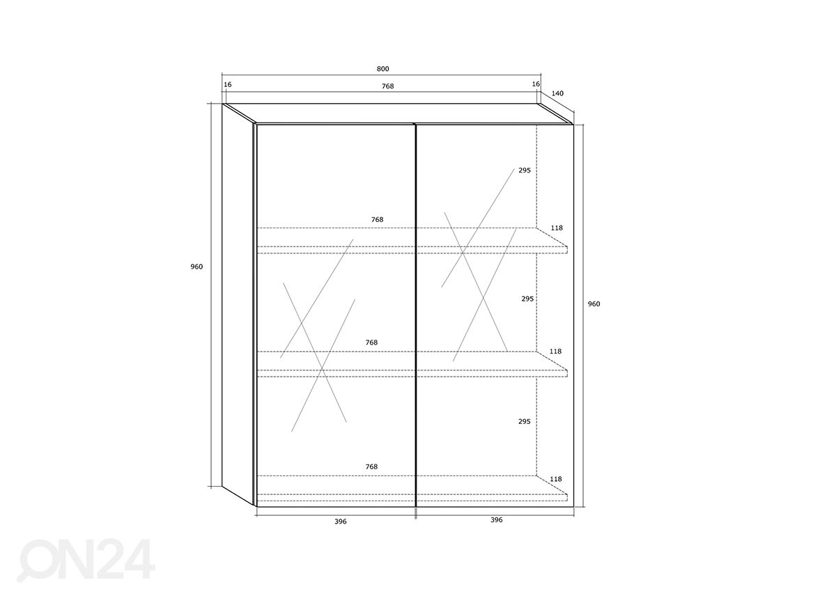 Kylpyhuoneen seinäkaappi 80 cm kuvasuurennos mitat