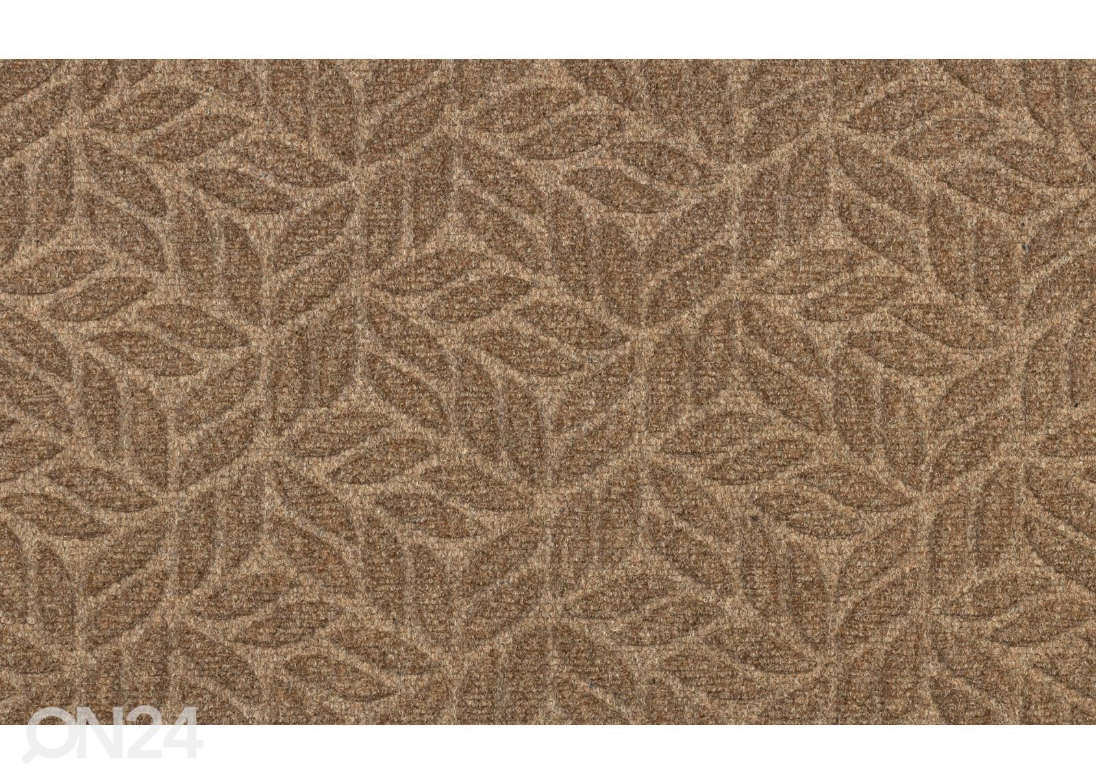 Kynnysmatto Dune Leaves taupe 45x75 cm kuvasuurennos