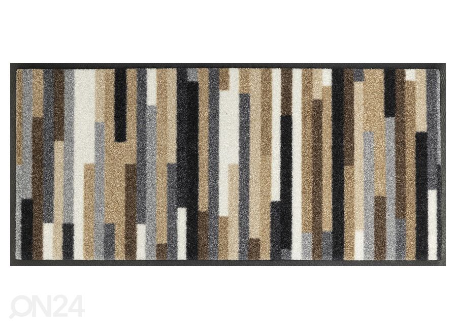 Kynnysmatto Mikado Stripes nature 35x75 cm kuvasuurennos