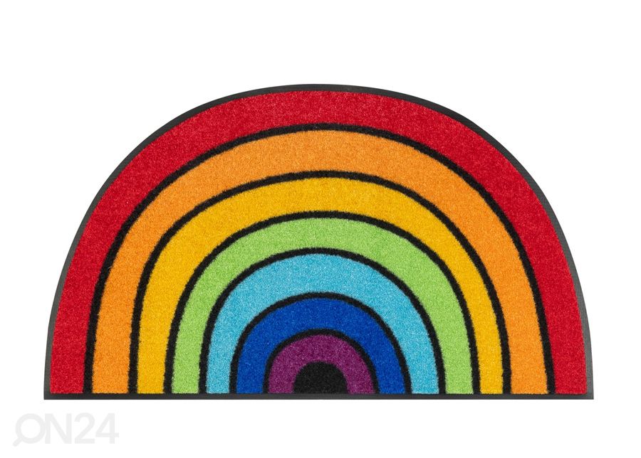 Kynnysmatto Round Rainbow 50x85 cm kuvasuurennos