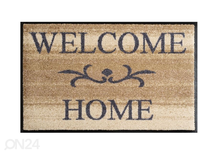 Kynnysmatto Welcome Home beige 50x75 cm kuvasuurennos