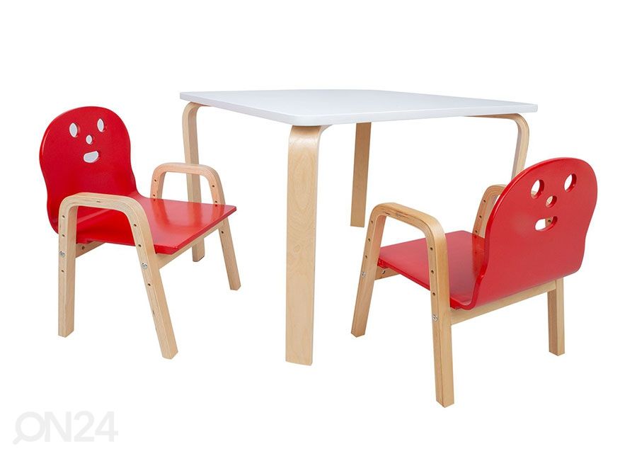 Lasten pöytä ja tuolit Happy kuvasuurennos