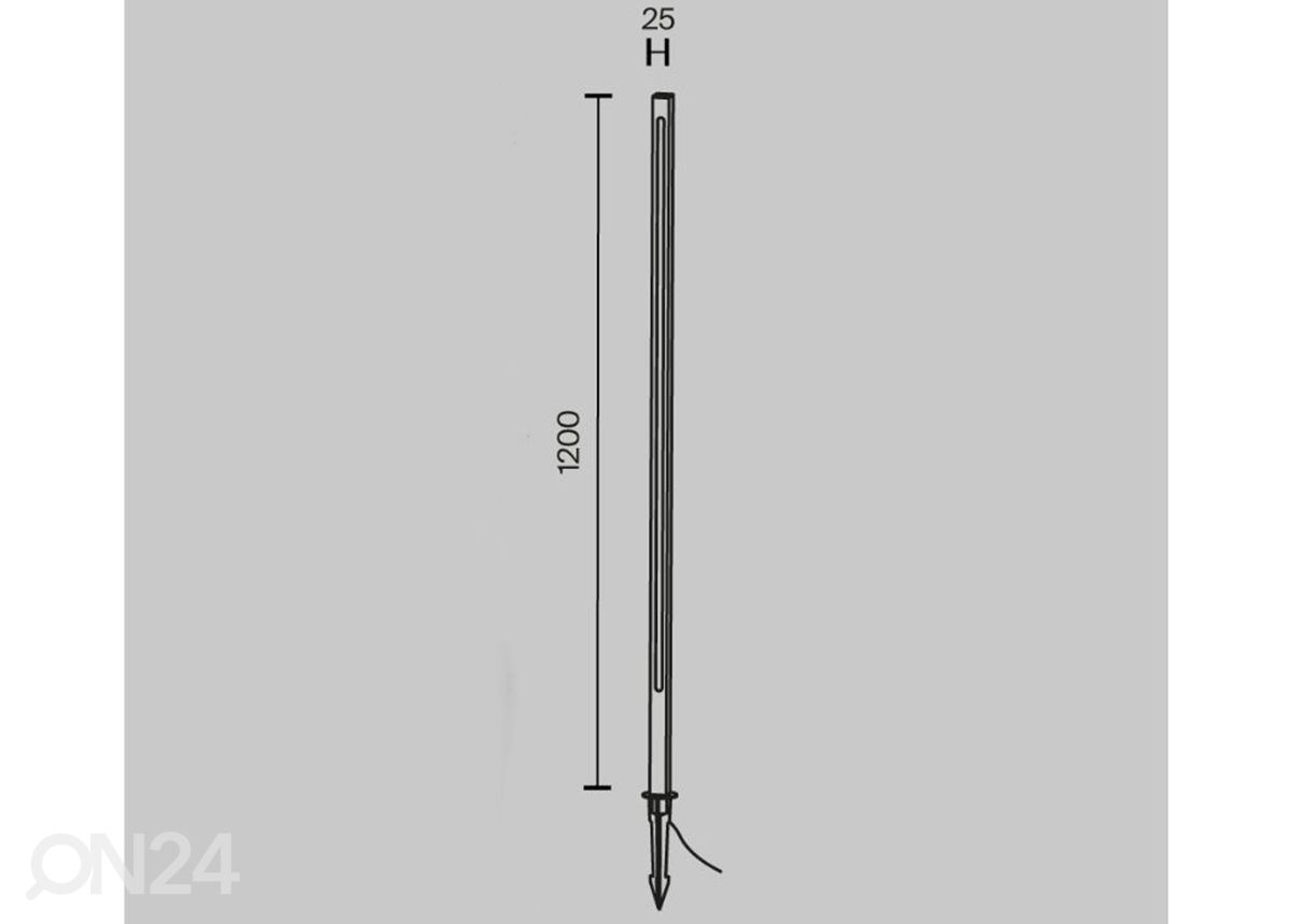 Lattiavalaisin Pole, 120 cm kuvasuurennos mitat