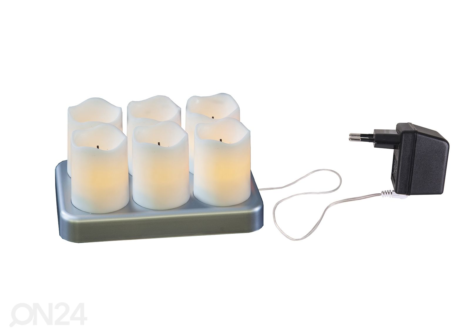 LED kynttilät Chargeme 6 kpl, valkoinen kuvasuurennos