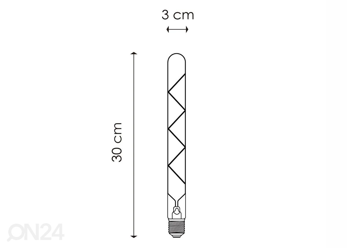 LED-lamppu Totem, E27, 5W kuvasuurennos mitat