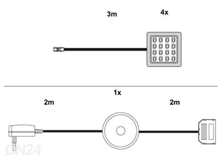 LED-valaistus hyllyn alle, 4 kpl kuvasuurennos