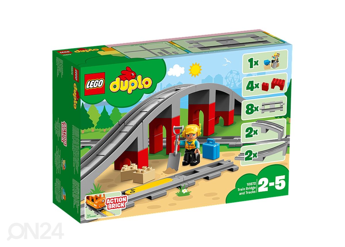 LEGO DUPLO Junasilta ja kiskot kuvasuurennos