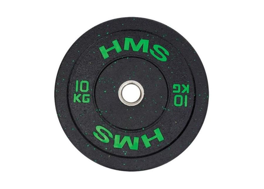 Levypaino Olympic HMS BUMPER vihreä 10 kg HTBR10 kuvasuurennos