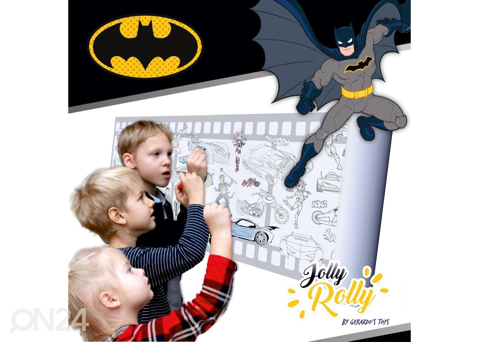 Liimattava värityspaperi rullassa Batman Gerardo's Toys Jolly Rolly kuvasuurennos