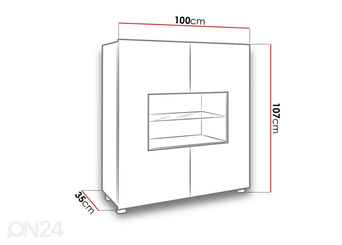 Lipasto 100 cm kuvasuurennos mitat