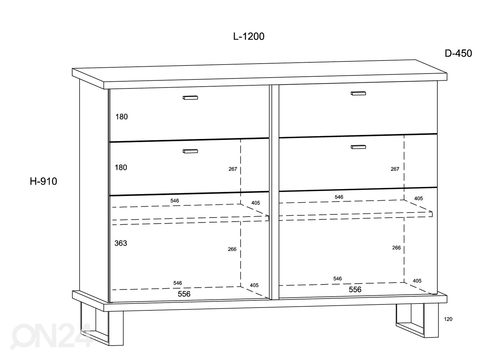 Lipasto 120 cm kuvasuurennos mitat