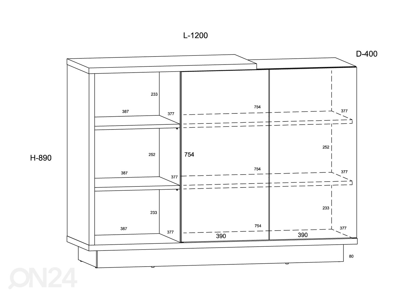 Lipasto 120 cm kuvasuurennos mitat