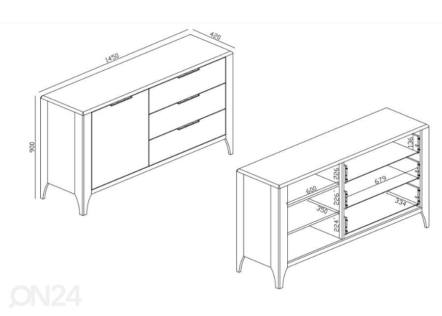 Lipasto 145 cm kuvasuurennos mitat