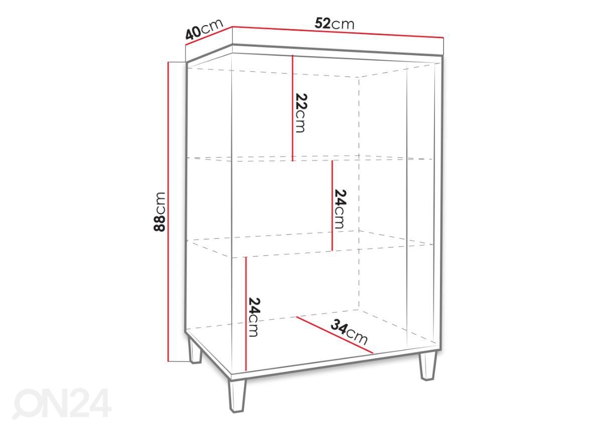 Lipasto 50 cm kuvasuurennos mitat