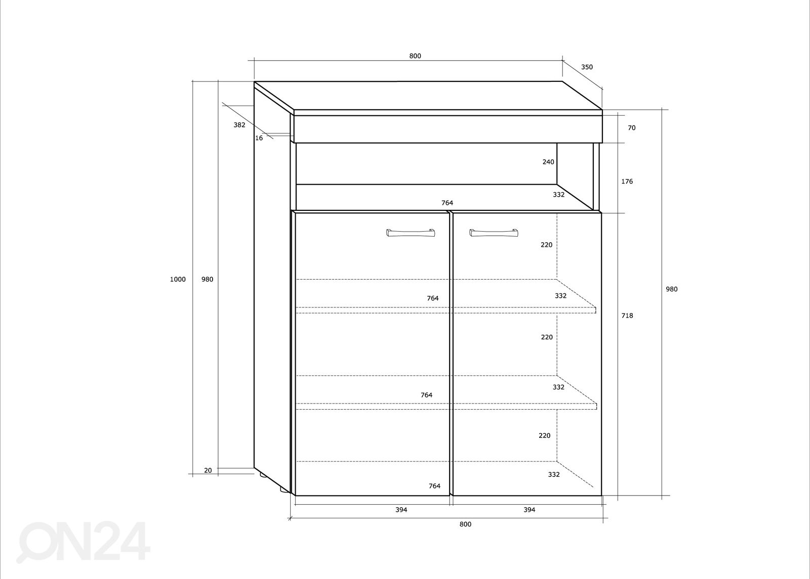 Lipasto 80 cm kuvasuurennos mitat