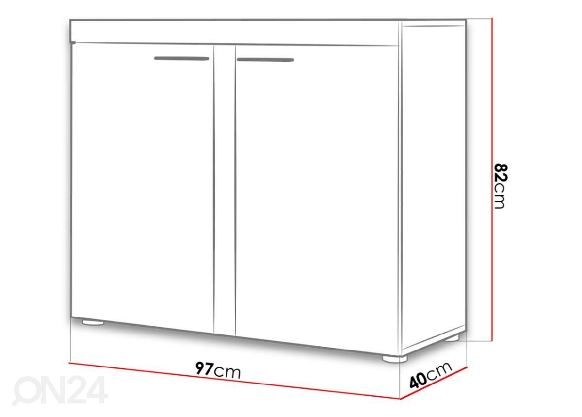 Lipasto 97 cm kuvasuurennos mitat