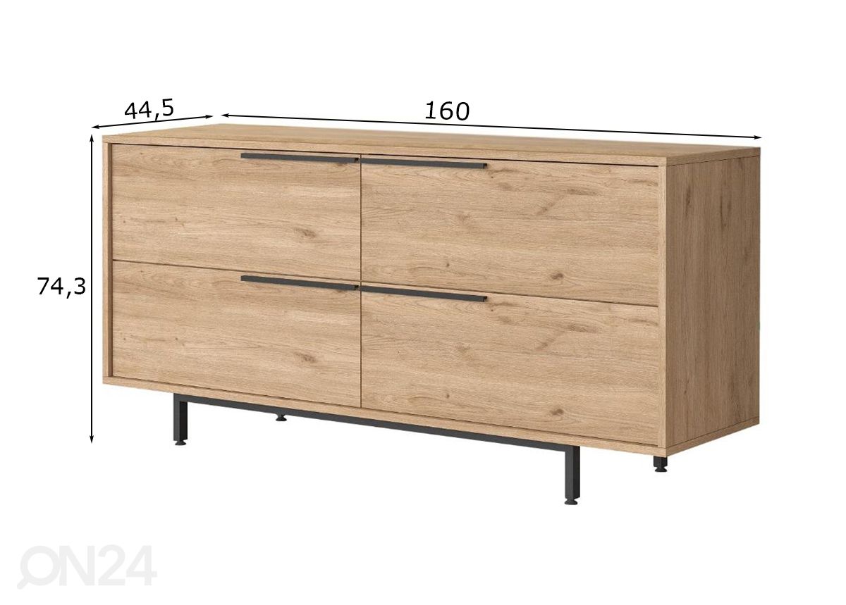 Lipasto Aimi 160 cm kuvasuurennos mitat