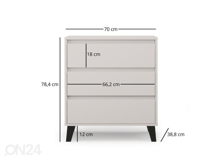 Lipasto Borg 70 cm kuvasuurennos mitat